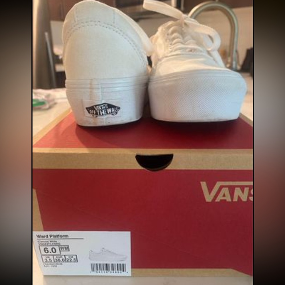 Off the Wall Vans White Platform Sneakers